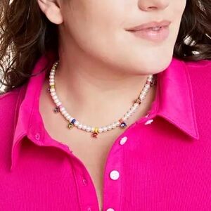 ON 34TH
Gold-Tone Color Crystal & Imitation Pearl Collar Necklace